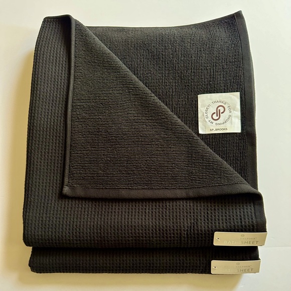 🎁Hotel Balfour Bath Sheet Set - 2 Pieces - 64” x 36” - Caviar - Picture 3 of 3